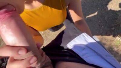 My 18yo Stepsister Sucks My Dick And Gets A Cumshot In Her Boobs Outdoors - hclips.com