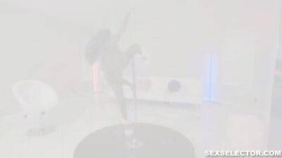 Busty Black Brunette Pole Dancing For You, Gives You The Vip Treatment With Danny Steele And Babi Star - upornia.com