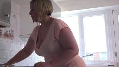 AuntJudys - 48yo Busty BBW Step-Auntie Star gives you JOI in the Kitchen - sunporno.com - Britain