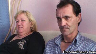Busty Grandmother Takes It From Both Sides - upornia.com - Czech Republic