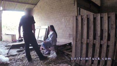 Fucks Busty Babe In Jeans In The Barn - hclips.com
