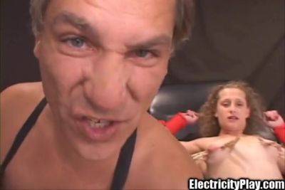 Jizz Mouth Raggity Slut Mouth Fucked N Zapped With Electro Penis N Bondage Tools Gross Titty Meat! - hclips.com