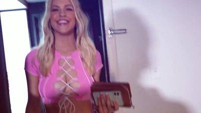Stepmommy's sex toy becomes her stepson's: A busty blonde MILF with big boobs and tits - sexu.com