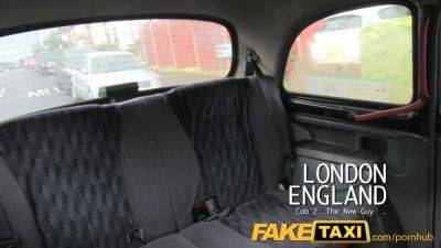 Ryan Ryder's fake taxi busty British chick swallows his load in public - sexu.com - Britain