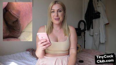 SPH busty amateur babe talks dirty about small penises - hotmovs.com - Britain