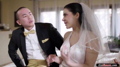 Valentina Nappi - Busty Bride Anal Cheats On Wedding Day With Big T And Valentina Nappi - upornia.com - Italy