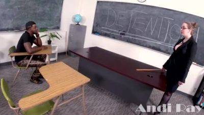 BBC Rome: Andi Ray, the Busty Teacher, Over Her Desk - veryfreeporn.com