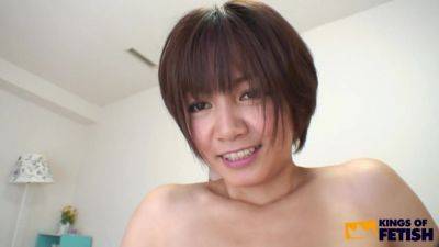 Busty Japanese Babe Gets Her Shaved Pussy Drilled Deep In Many Positions On The Bed - hotmovs.com - Japan