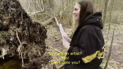 busty girl gets rough fucked in the forest - drtuber.com