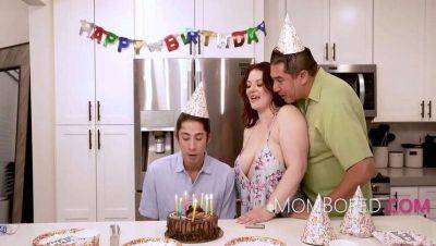 Busty MILF Stepmom Gets Birthday Surprise Free Use By Stepson - Emmy Demur - veryfreeporn.com