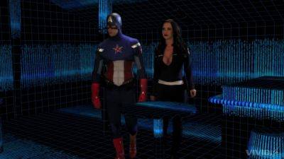Busty brunette granted Captain America's huge dick for more than just blowjob - hellporno.com